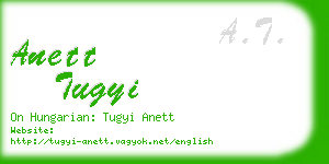 anett tugyi business card